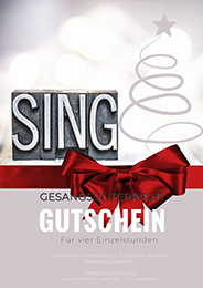 Vocal Coach, Ludwigsburg, Geschenkgutschein, Weihnachtsgeschenk